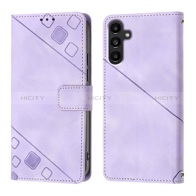 Handytasche Stand Schutzhülle Flip Leder Hülle YB1 für Samsung Galaxy A04s Violett Plus