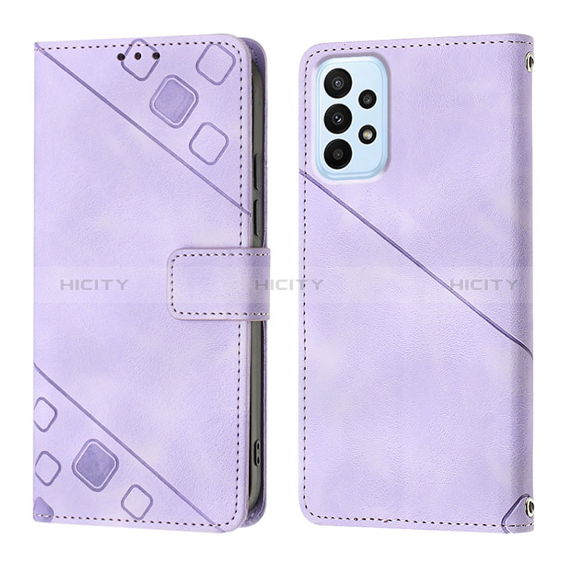 Handytasche Stand Schutzhülle Flip Leder Hülle YB1 für Samsung Galaxy A13 4G Violett Plus