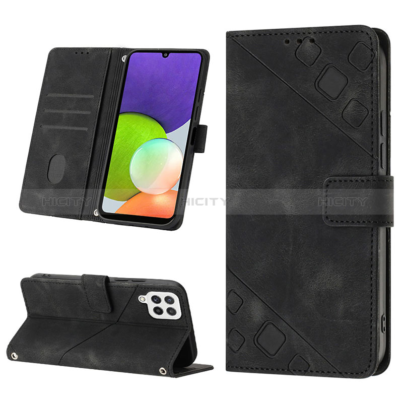 Handytasche Stand Schutzhülle Flip Leder Hülle YB1 für Samsung Galaxy A22 4G