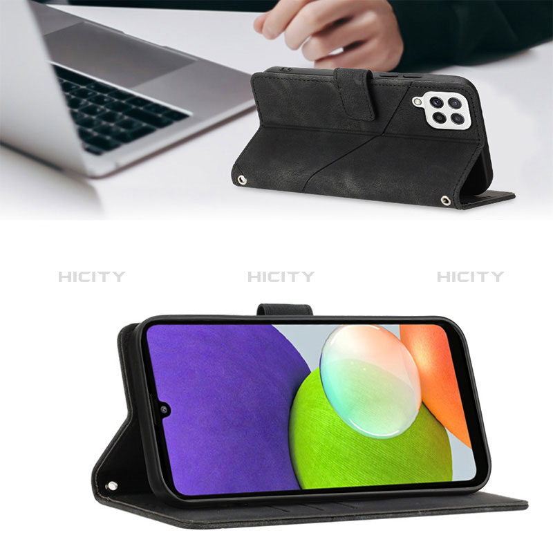 Handytasche Stand Schutzhülle Flip Leder Hülle YB1 für Samsung Galaxy A22 4G