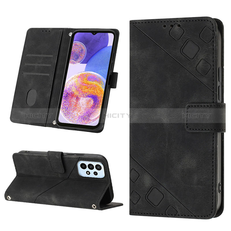 Handytasche Stand Schutzhülle Flip Leder Hülle YB1 für Samsung Galaxy A23 5G groß