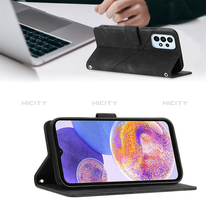 Handytasche Stand Schutzhülle Flip Leder Hülle YB1 für Samsung Galaxy A23 5G groß