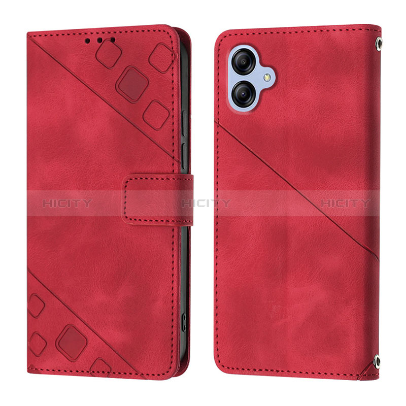 Handytasche Stand Schutzhülle Flip Leder Hülle YB1 für Samsung Galaxy F04 Rot Plus