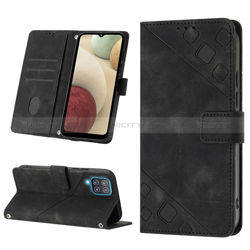 Handytasche Stand Schutzhülle Flip Leder Hülle YB1 für Samsung Galaxy M12 groß