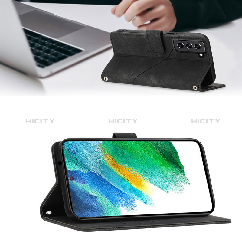 Handytasche Stand Schutzhülle Flip Leder Hülle YB1 für Samsung Galaxy S21 FE 5G groß