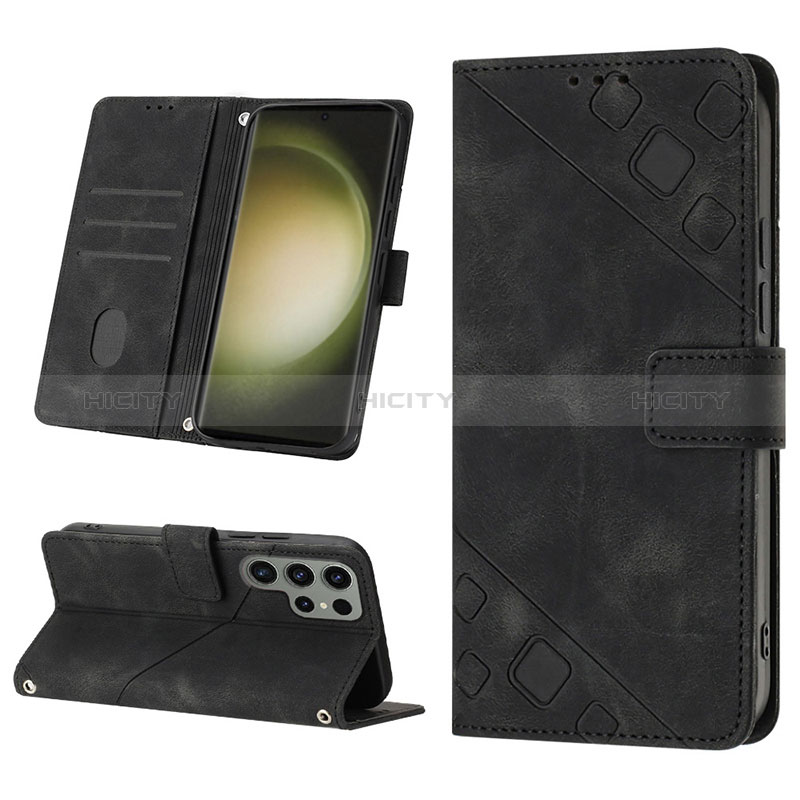 Handytasche Stand Schutzhülle Flip Leder Hülle YB1 für Samsung Galaxy S22 Ultra 5G