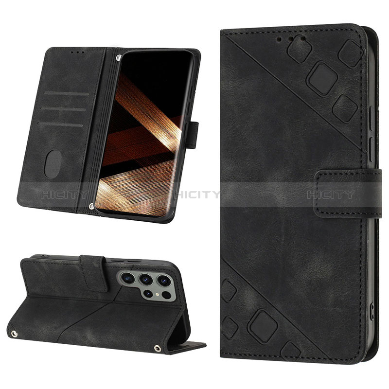 Handytasche Stand Schutzhülle Flip Leder Hülle YB1 für Samsung Galaxy S24 Ultra 5G