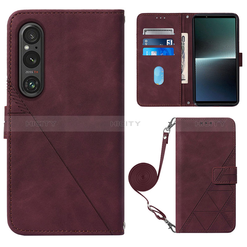 Handytasche Stand Schutzhülle Flip Leder Hülle YB1 für Sony Xperia 1 V