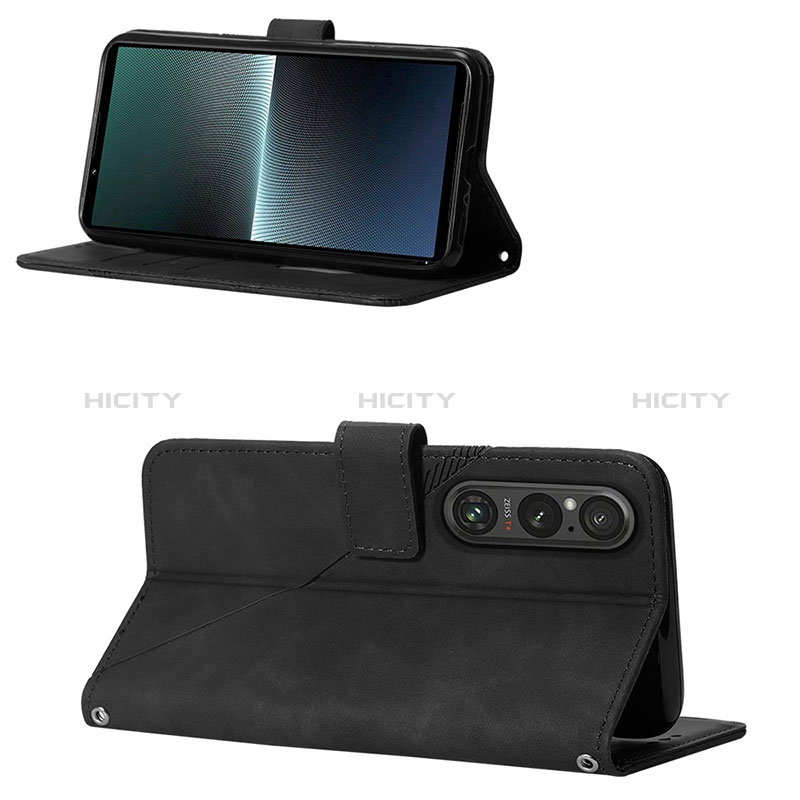 Handytasche Stand Schutzhülle Flip Leder Hülle YB1 für Sony Xperia 1 V