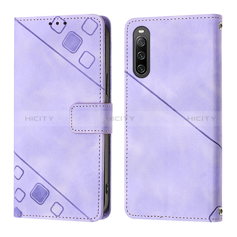 Handytasche Stand Schutzhülle Flip Leder Hülle YB1 für Sony Xperia 10 IV groß