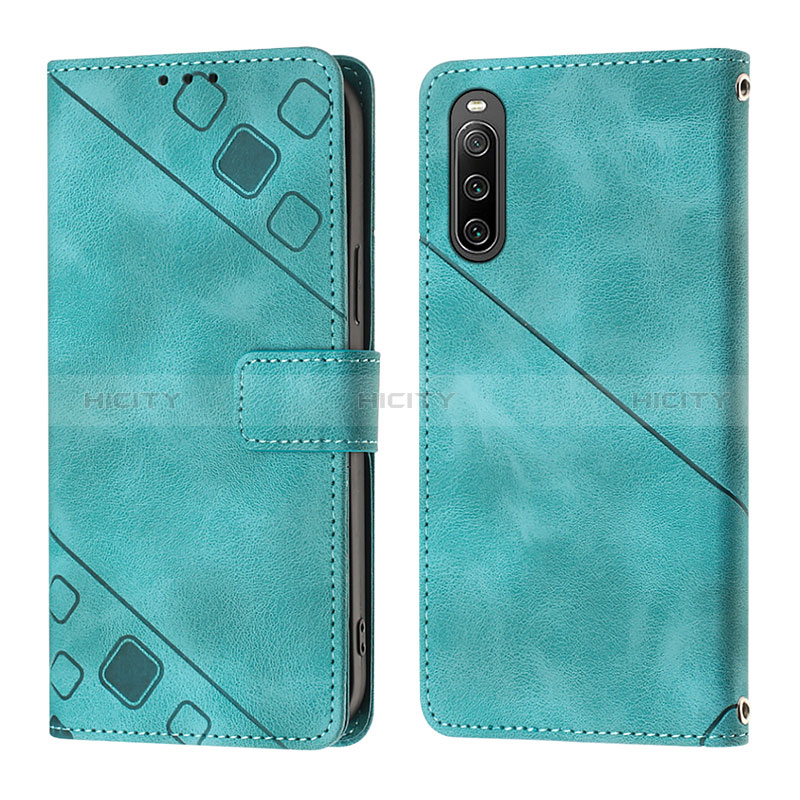 Handytasche Stand Schutzhülle Flip Leder Hülle YB1 für Sony Xperia 10 IV groß