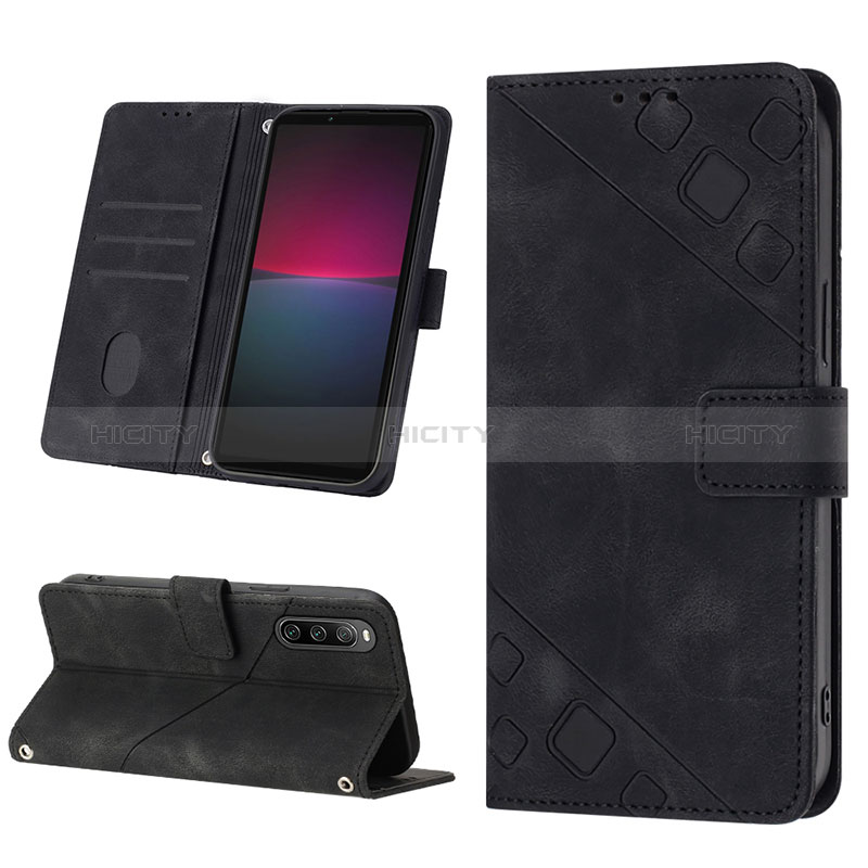 Handytasche Stand Schutzhülle Flip Leder Hülle YB1 für Sony Xperia 10 IV groß