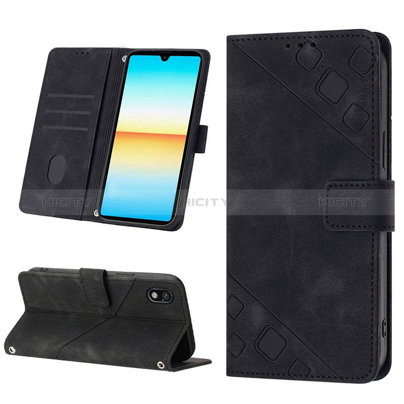 Handytasche Stand Schutzhülle Flip Leder Hülle YB1 für Sony Xperia Ace III groß