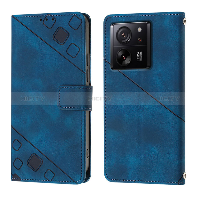 Handytasche Stand Schutzhülle Flip Leder Hülle YB1 für Xiaomi Mi 13T 5G Blau Plus