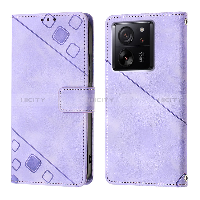 Handytasche Stand Schutzhülle Flip Leder Hülle YB1 für Xiaomi Mi 13T 5G Violett Plus