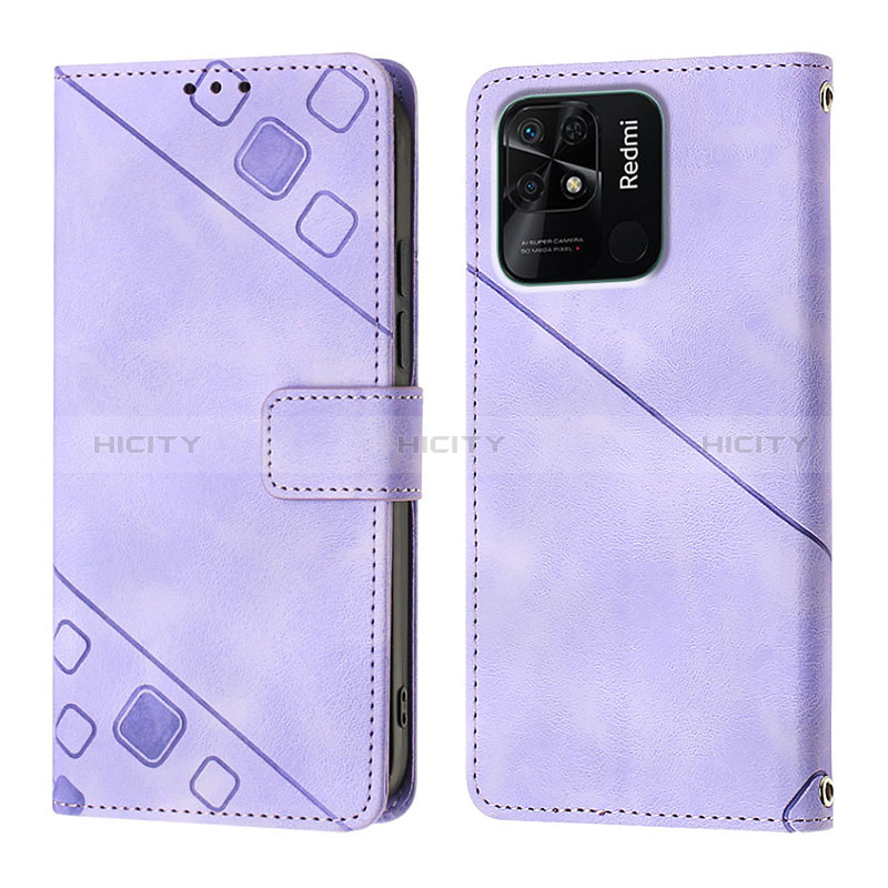 Handytasche Stand Schutzhülle Flip Leder Hülle YB1 für Xiaomi Redmi 10 India Violett Plus