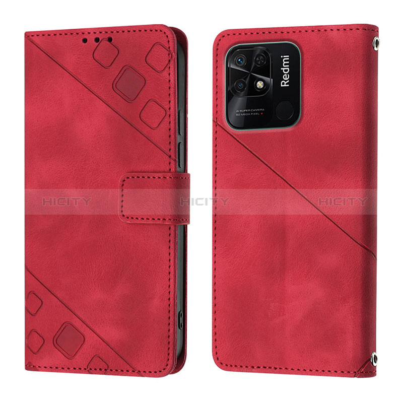 Handytasche Stand Schutzhülle Flip Leder Hülle YB1 für Xiaomi Redmi 10 Power Rot Plus