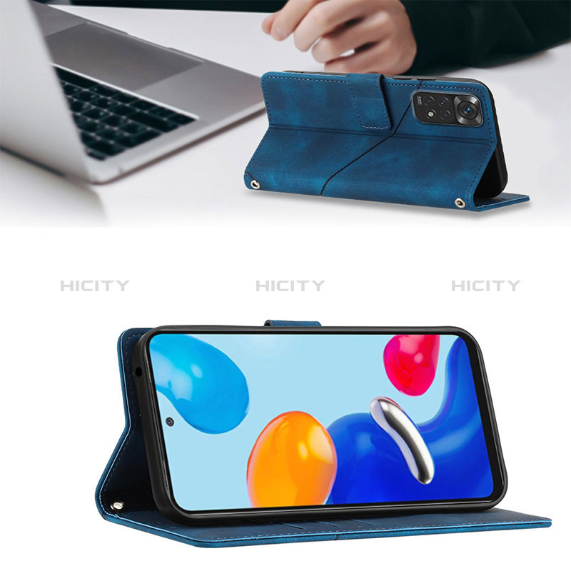 Handytasche Stand Schutzhülle Flip Leder Hülle YB1 für Xiaomi Redmi Note 11 4G (2022) groß