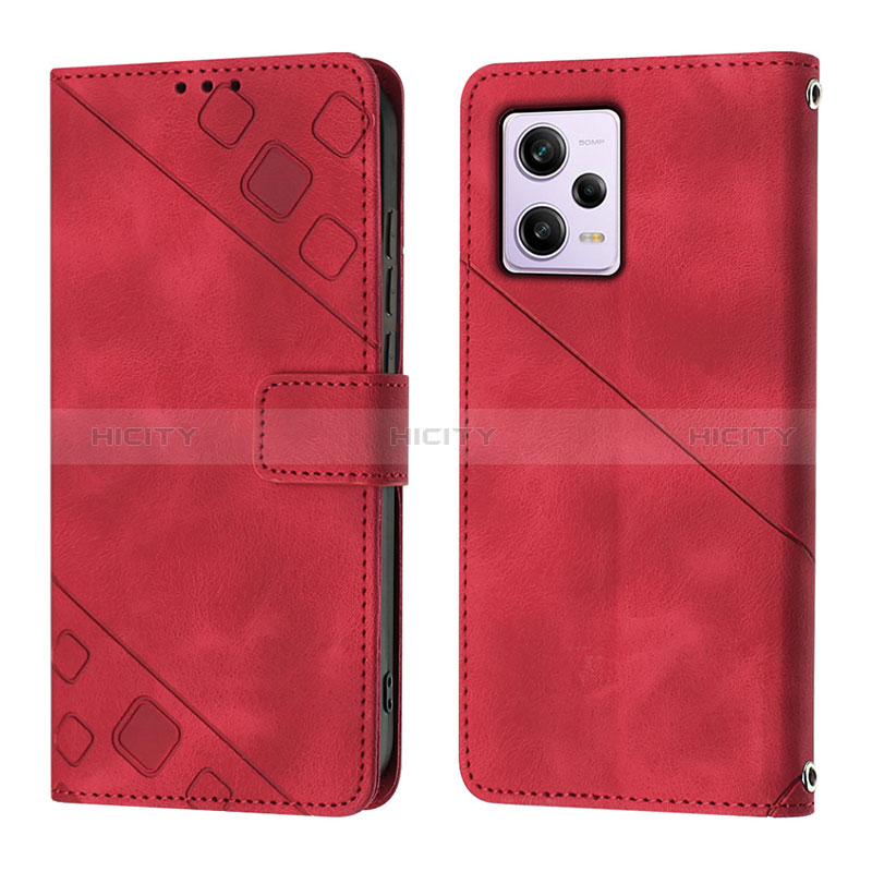 Handytasche Stand Schutzhülle Flip Leder Hülle YB1 für Xiaomi Redmi Note 12 Pro 5G Rot Plus