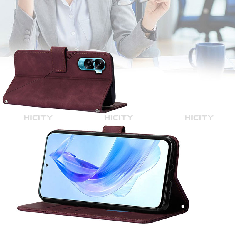 Handytasche Stand Schutzhülle Flip Leder Hülle YB2 für Huawei Honor 90 Lite 5G groß