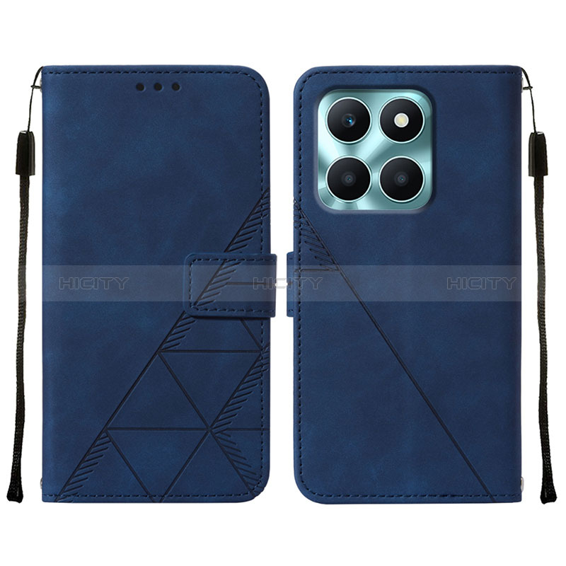 Handytasche Stand Schutzhülle Flip Leder Hülle YB2 für Huawei Honor X8b Blau