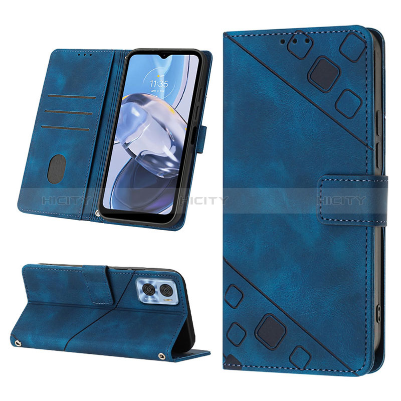 Handytasche Stand Schutzhülle Flip Leder Hülle YB2 für Motorola Moto E22