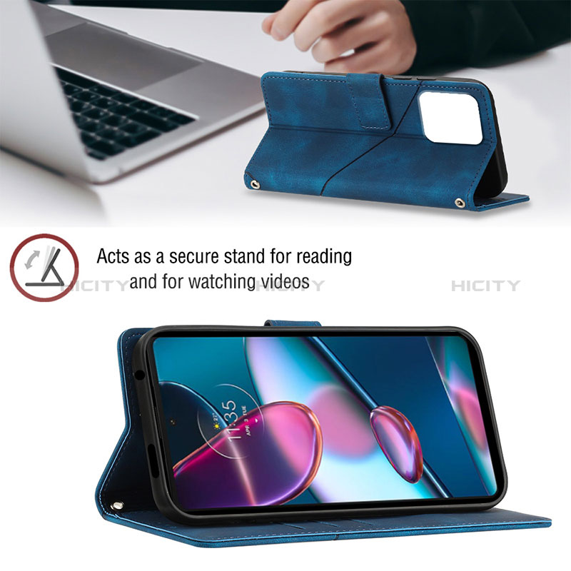 Handytasche Stand Schutzhülle Flip Leder Hülle YB2 für Motorola Moto Edge 40 Pro 5G