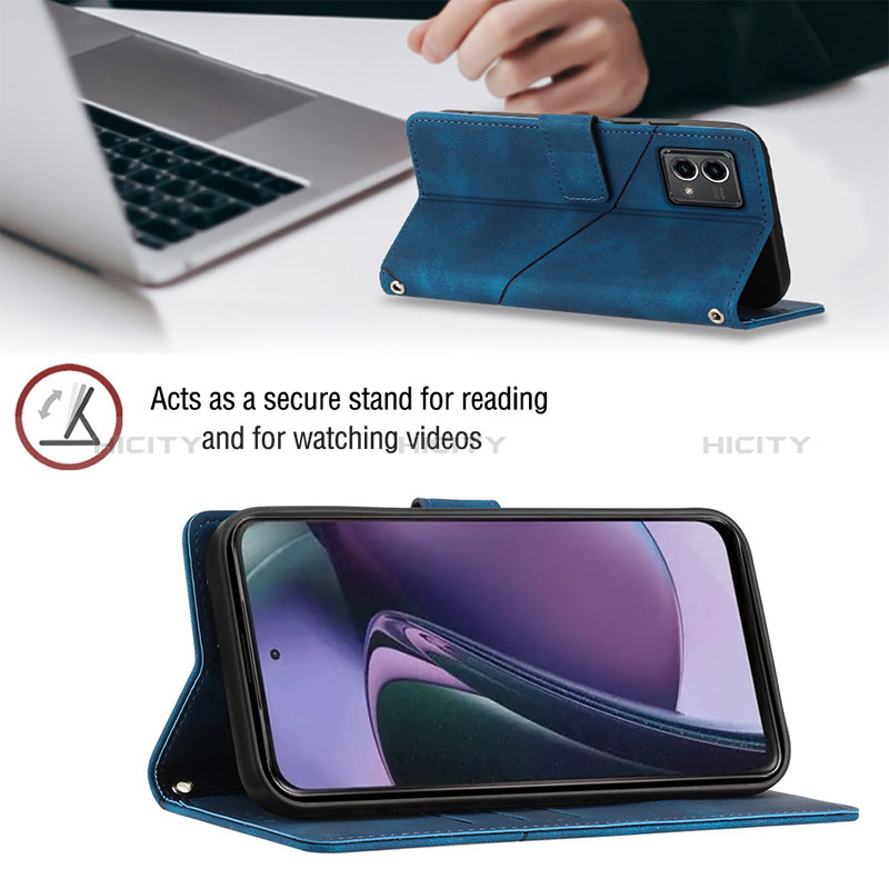 Handytasche Stand Schutzhülle Flip Leder Hülle YB2 für Motorola Moto G 5G (2023) groß