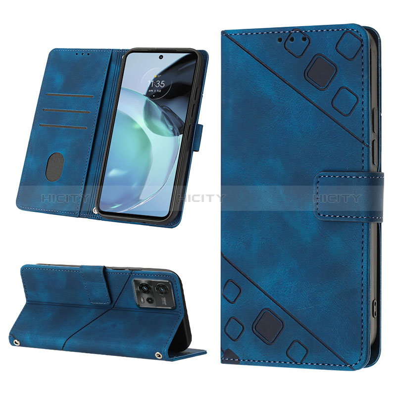 Handytasche Stand Schutzhülle Flip Leder Hülle YB2 für Motorola Moto G72