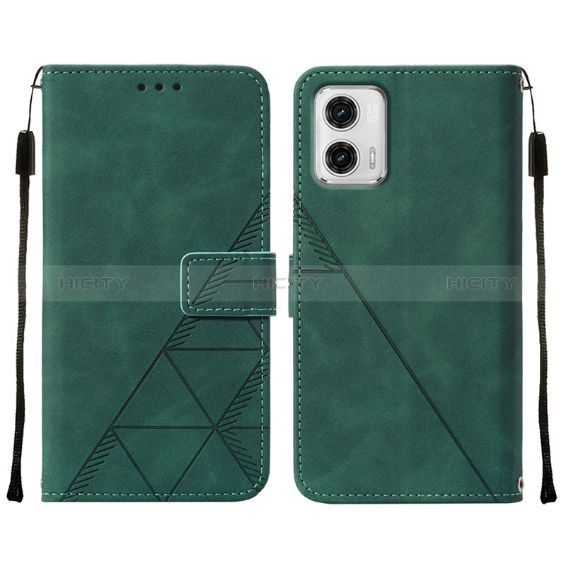 Handytasche Stand Schutzhülle Flip Leder Hülle YB2 für Motorola Moto G73 5G groß