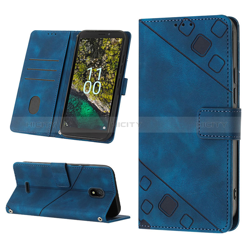 Handytasche Stand Schutzhülle Flip Leder Hülle YB2 für Nokia C100 groß