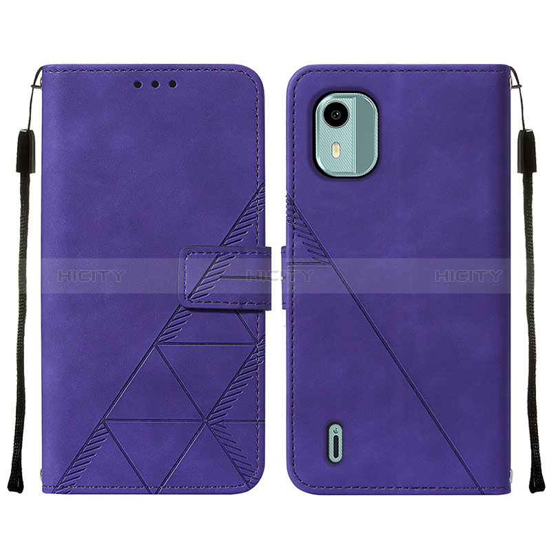 Handytasche Stand Schutzhülle Flip Leder Hülle YB2 für Nokia C12 Pro Violett