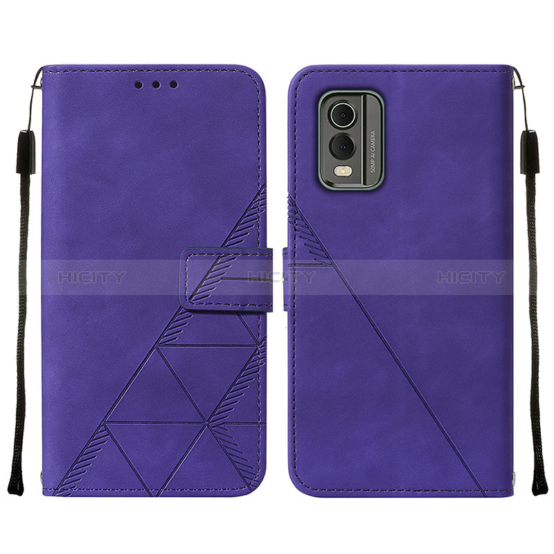 Handytasche Stand Schutzhülle Flip Leder Hülle YB2 für Nokia C210 Violett