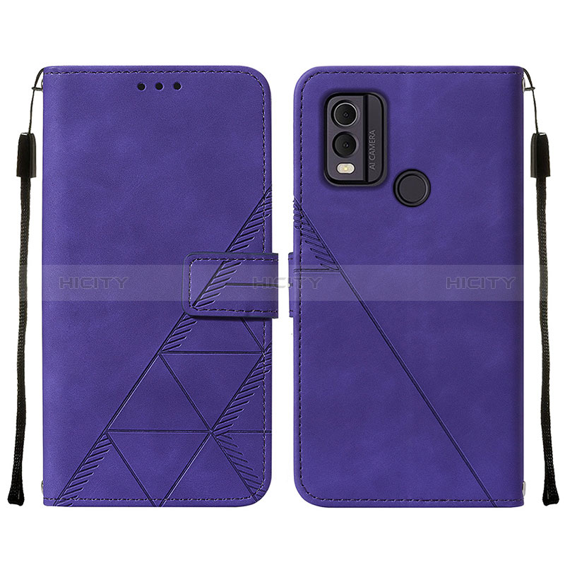 Handytasche Stand Schutzhülle Flip Leder Hülle YB2 für Nokia C22 Violett Plus