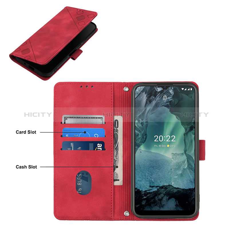 Handytasche Stand Schutzhülle Flip Leder Hülle YB2 für Nokia G11 groß