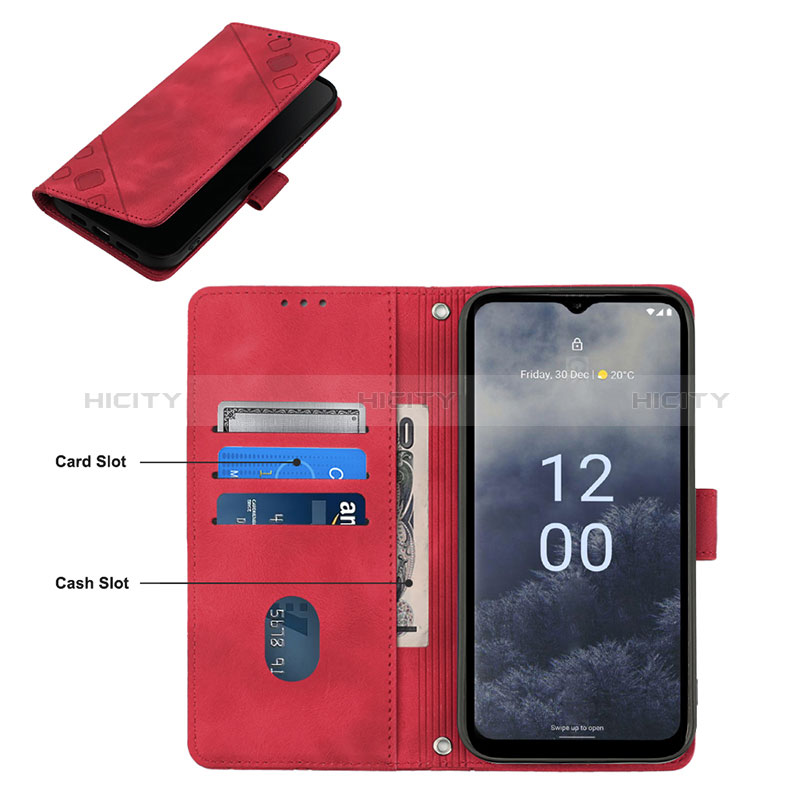 Handytasche Stand Schutzhülle Flip Leder Hülle YB2 für Nokia G60 5G groß