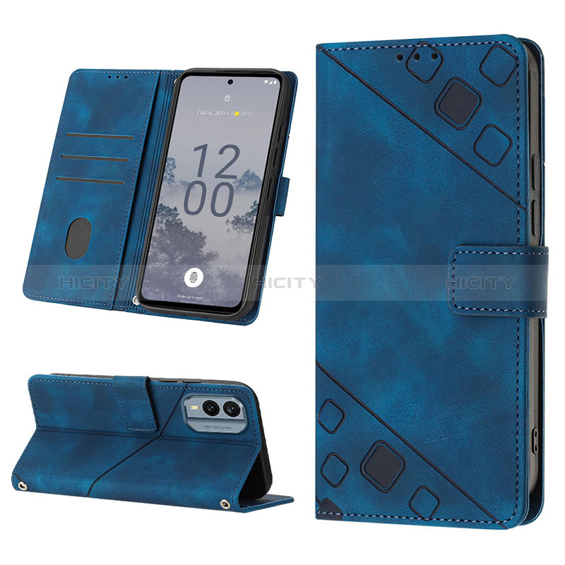 Handytasche Stand Schutzhülle Flip Leder Hülle YB2 für Nokia X30 5G groß