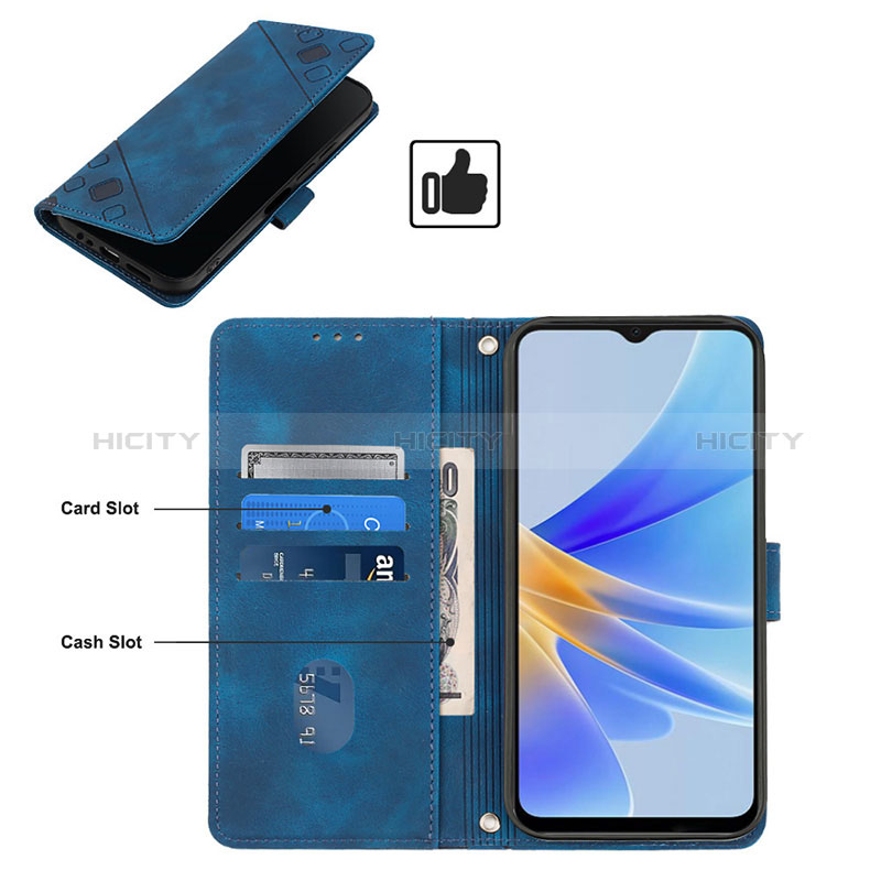 Handytasche Stand Schutzhülle Flip Leder Hülle YB2 für Oppo A17