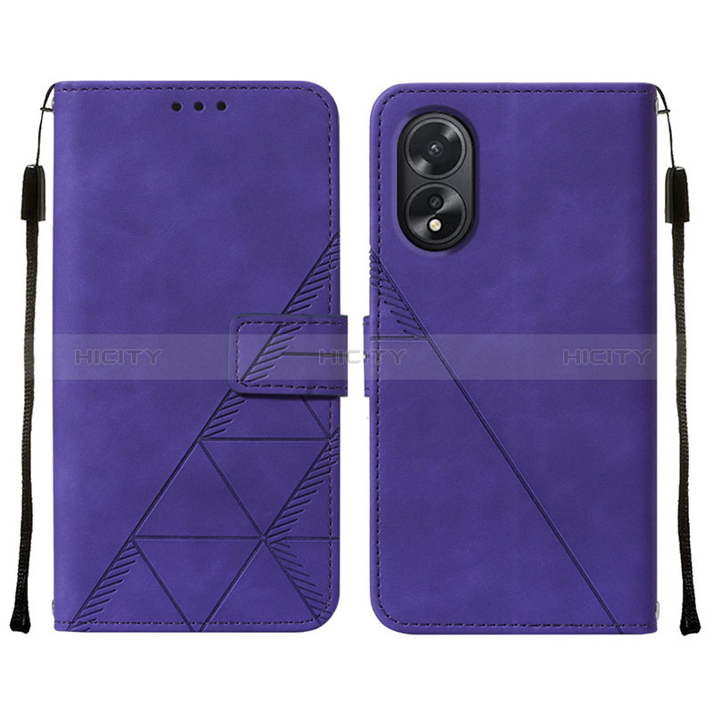 Handytasche Stand Schutzhülle Flip Leder Hülle YB2 für Oppo A18 groß