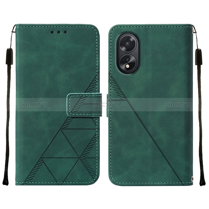 Handytasche Stand Schutzhülle Flip Leder Hülle YB2 für Oppo A18 groß