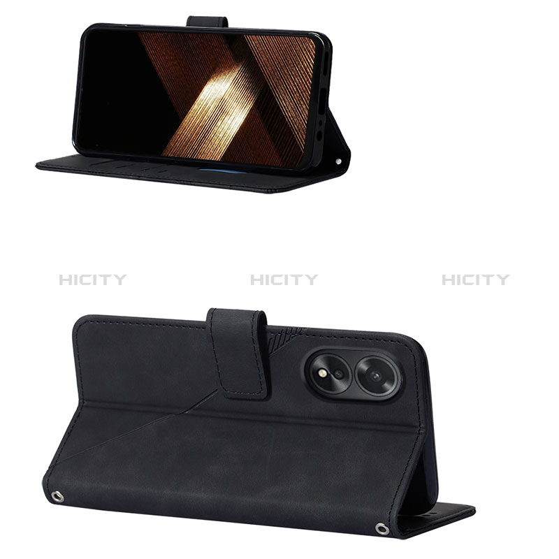 Handytasche Stand Schutzhülle Flip Leder Hülle YB2 für Oppo A18 groß