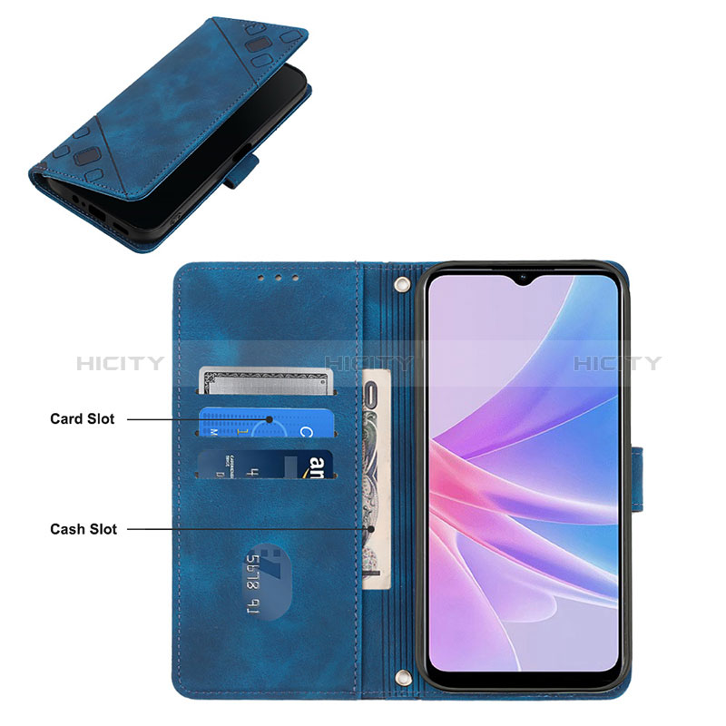 Handytasche Stand Schutzhülle Flip Leder Hülle YB2 für Oppo A58 5G