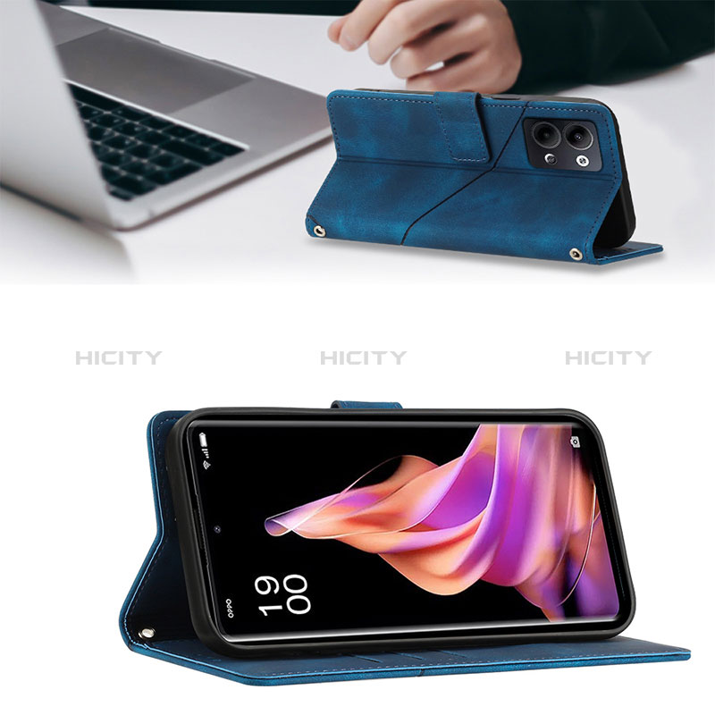 Handytasche Stand Schutzhülle Flip Leder Hülle YB2 für Oppo Reno9 Pro 5G groß