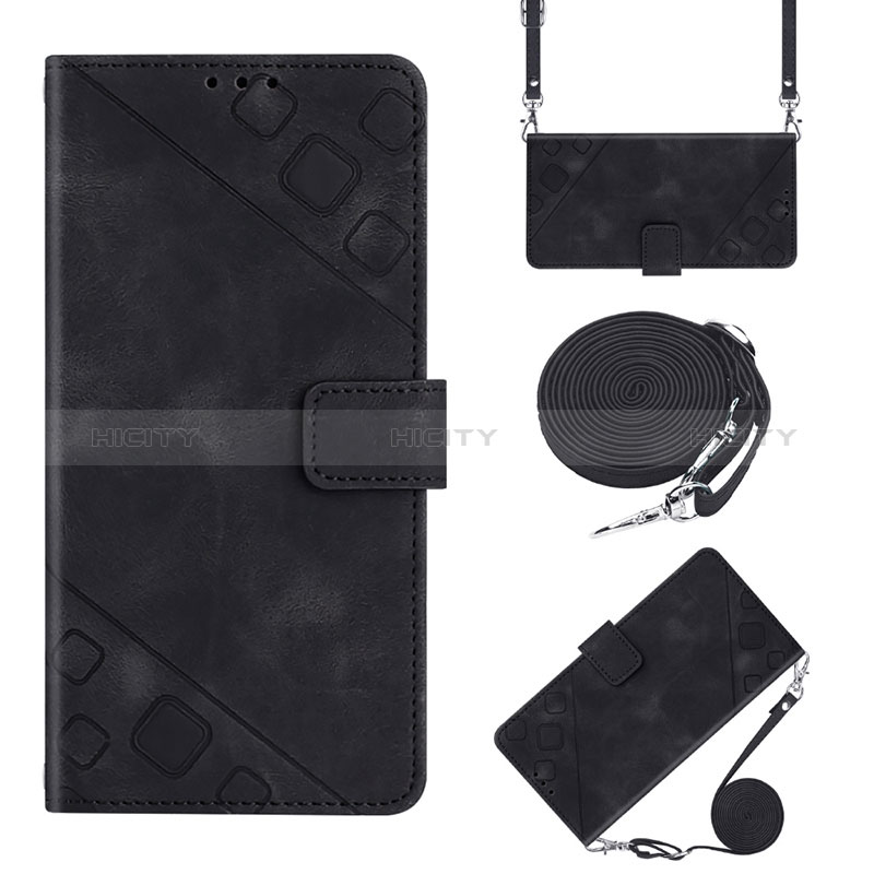 Handytasche Stand Schutzhülle Flip Leder Hülle YB2 für Oppo Reno9 Pro+ Plus 5G Schwarz Plus