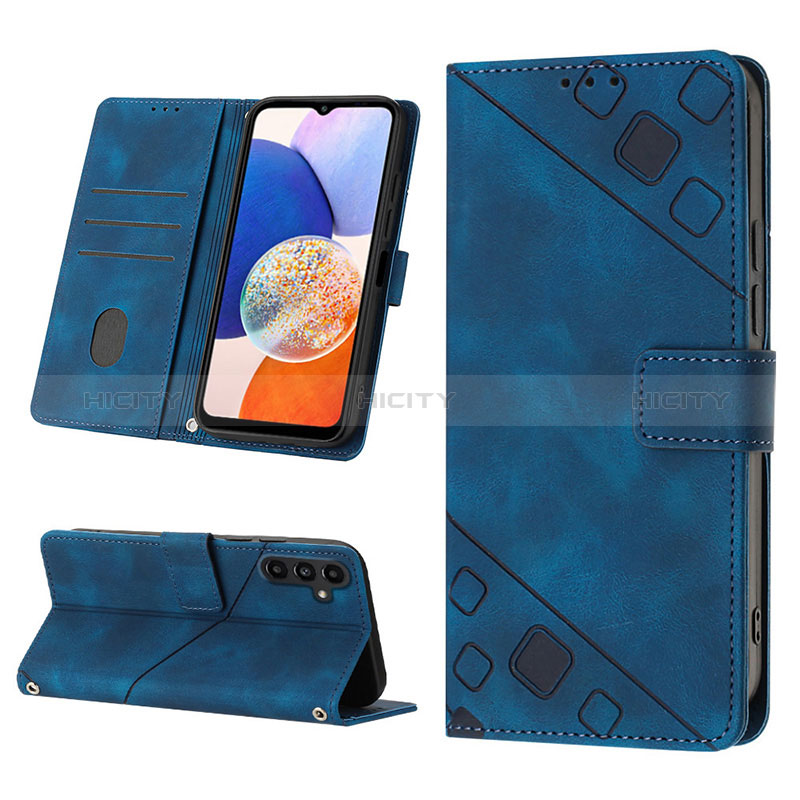 Handytasche Stand Schutzhülle Flip Leder Hülle YB2 für Samsung Galaxy A14 4G groß