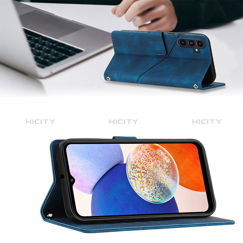 Handytasche Stand Schutzhülle Flip Leder Hülle YB2 für Samsung Galaxy A14 4G groß