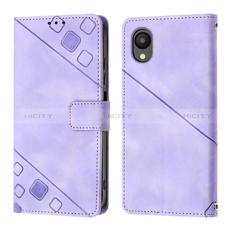 Handytasche Stand Schutzhülle Flip Leder Hülle YB2 für Samsung Galaxy A23 5G SC-56C Violett