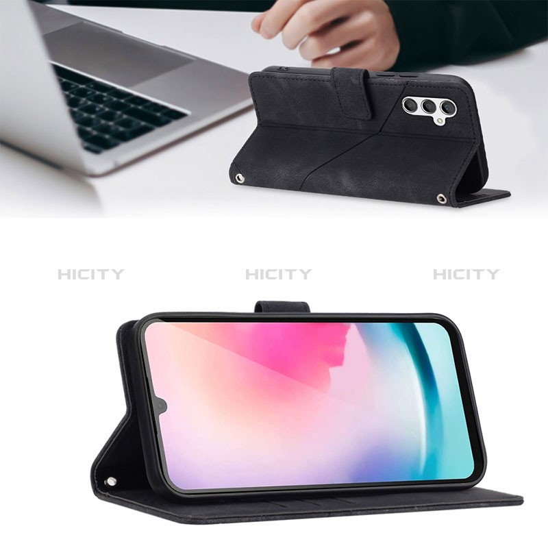 Handytasche Stand Schutzhülle Flip Leder Hülle YB2 für Samsung Galaxy A24 4G groß