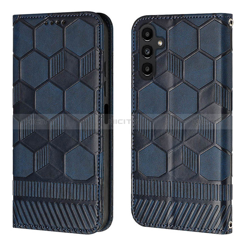 Handytasche Stand Schutzhülle Flip Leder Hülle YB2 für Samsung Galaxy A34 5G Blau Plus