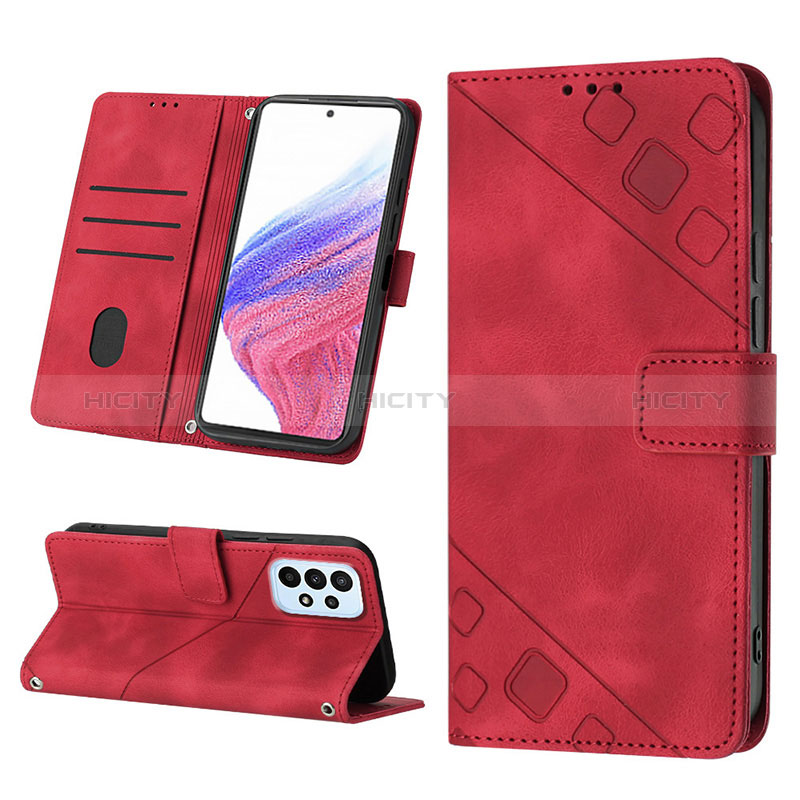 Handytasche Stand Schutzhülle Flip Leder Hülle YB2 für Samsung Galaxy A53 5G groß